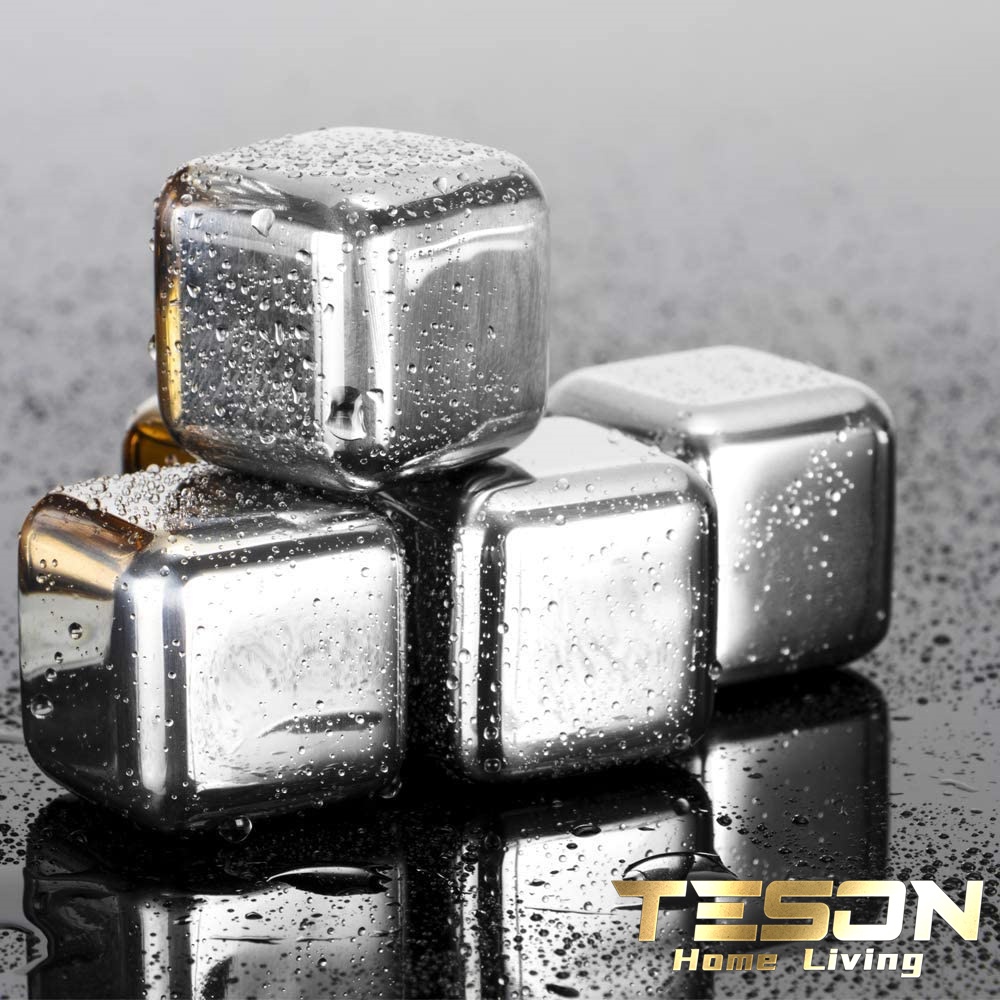 #TERMURAH!!! Es Batu Stainless Steel Cube/ Food Grade Reusable Ice Cubes Pakai Ulang/Ice Cube Pendingin Non Cair SUS304/Es Batu Anti Cair