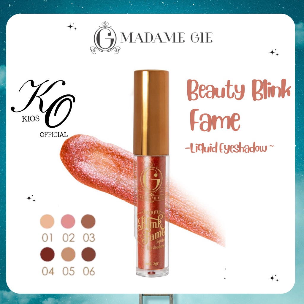 Madame Gie Beauty Blink Fame Liquid Eyeshadow | Liquid Eyeshadow Gliter