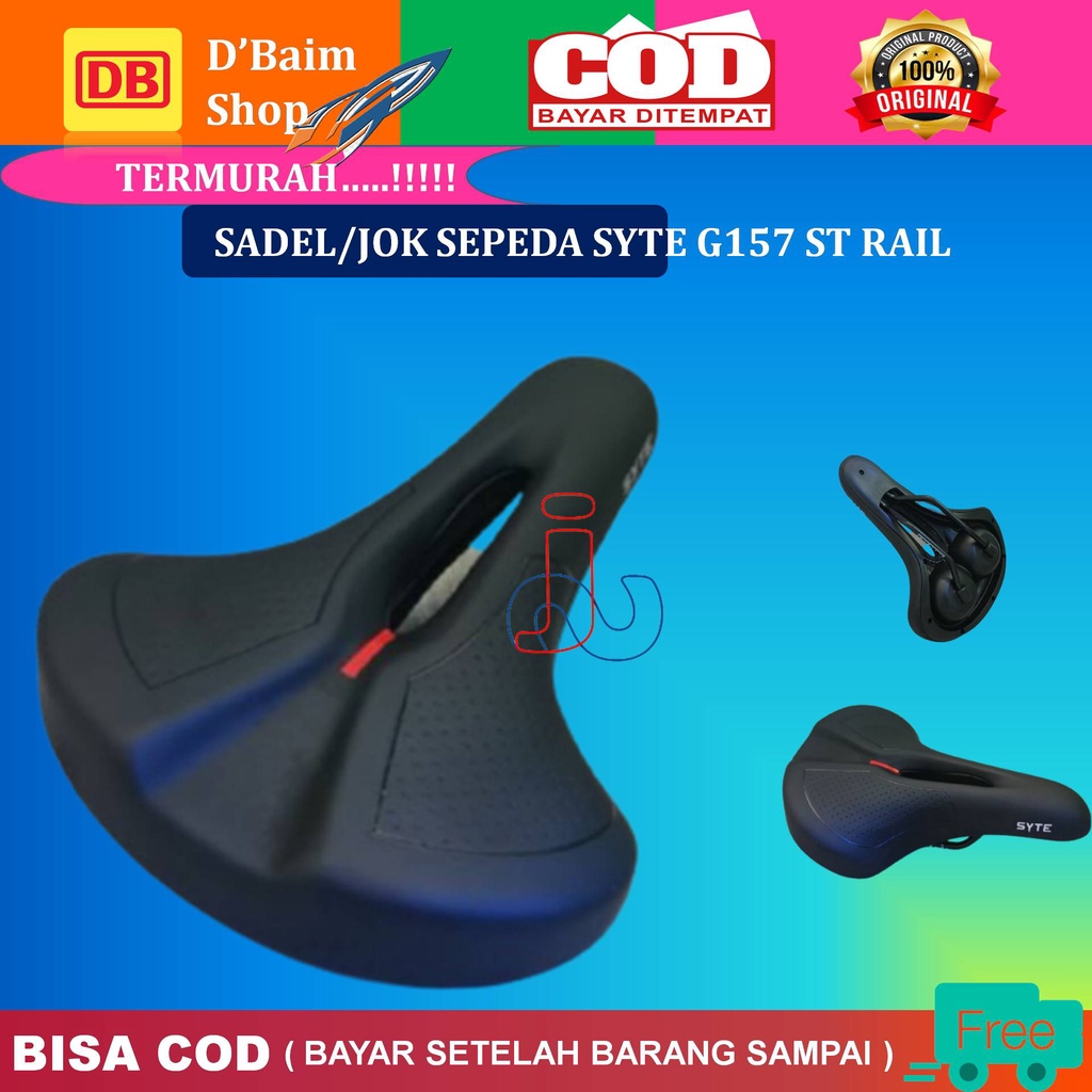 Sadel Jok Sepeda Syte Gel G157 ST Rail Anti Panas dan Pegal