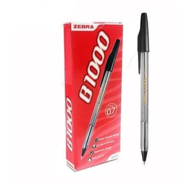 

PULPEN PEN BALLPOINT B-1000 ZEBRA 0.7 MM TUTUP BAGUS