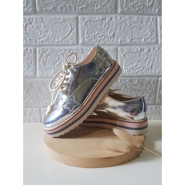 SALE Zara Kids Shoes - Silver Star 100% Original Size 27