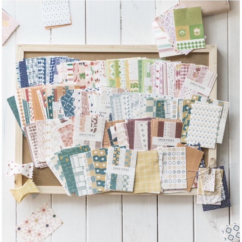 

50Pcs YANJI - 06 Kertas Motif DIY Scrapbook Deco Paper