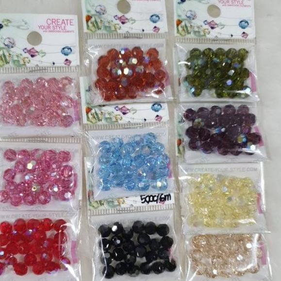 

New 5000 6mm bead warna ab ,.