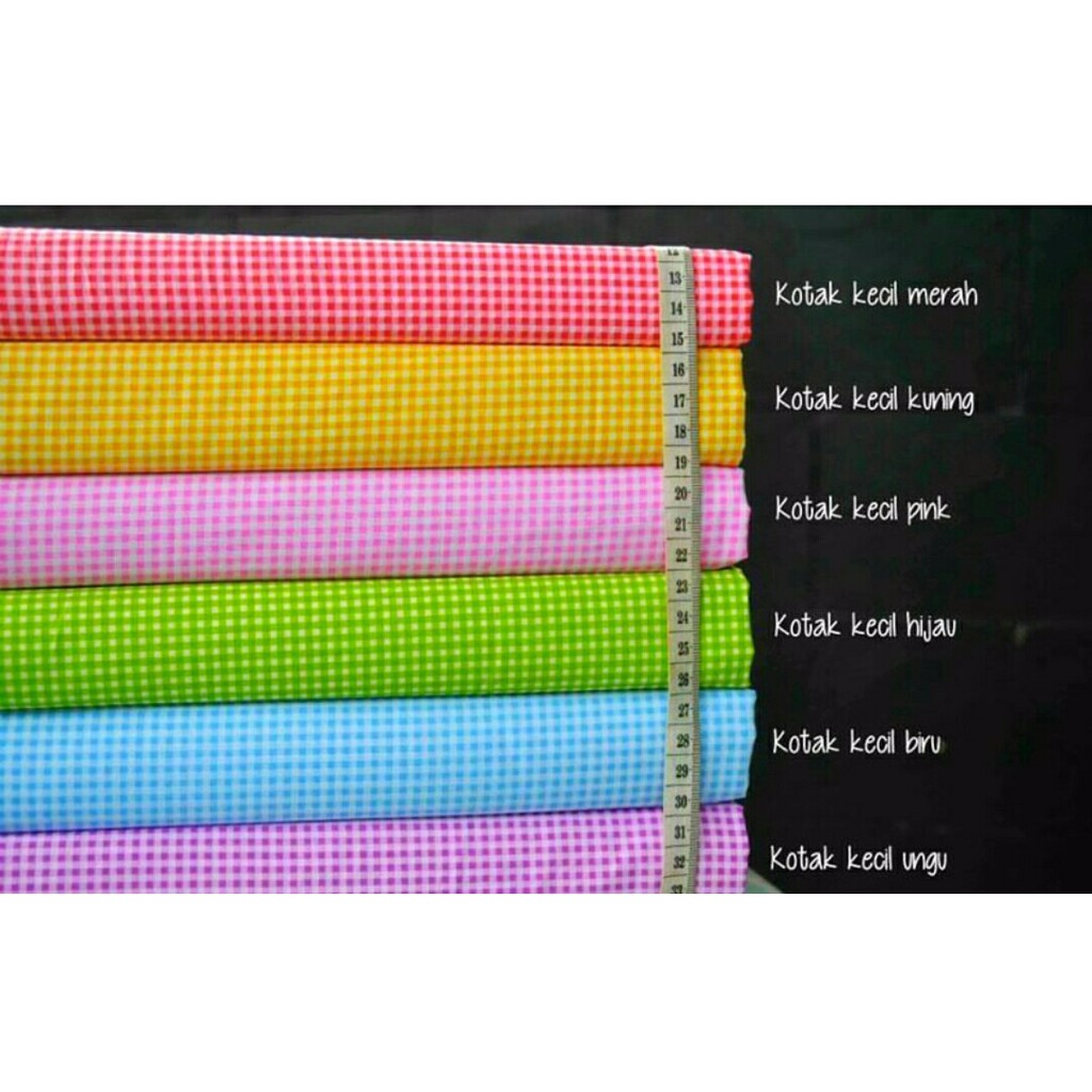 P R O M O Kain Katun Premium Kotak Kecil Harga per METER Hijau muda B R A N D E D