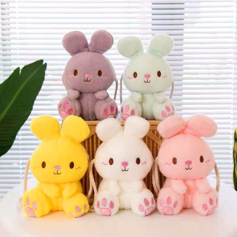 ❤❤ Ready COD Tas Selempang Wanita Bulu Boneka Tas Motif Kelinci Rabbit BUNNY Kartun Mewah Murah Lucu Imut Gemoy Mungil Bulu Import Tas Anak-Anak &amp; Remaja ❤❤