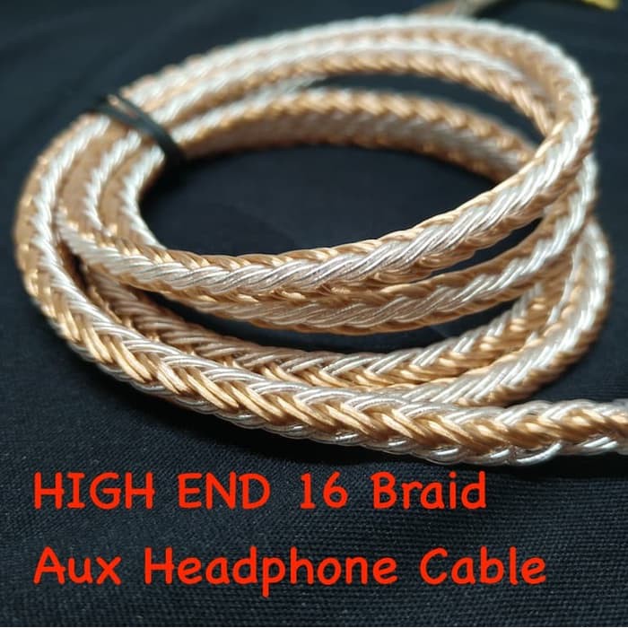 Aux Headphone Cable 16 Braid 3.5mm 2.5mm 4.4mm Balanced Jack M2M