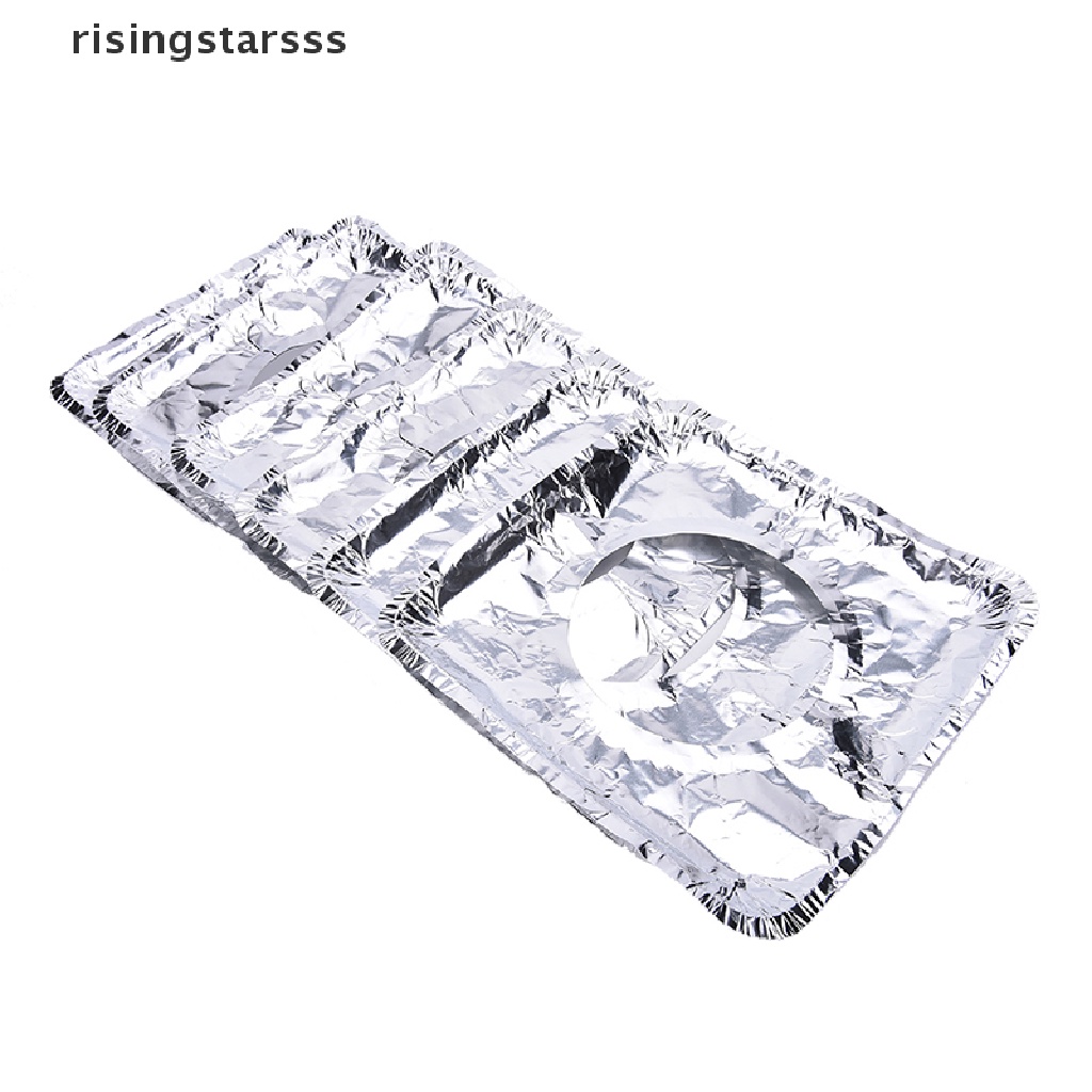 Rsid Span-new 12pcs Cover Pelindung Kompor Gas Bahan Aluminum Foil Reusable