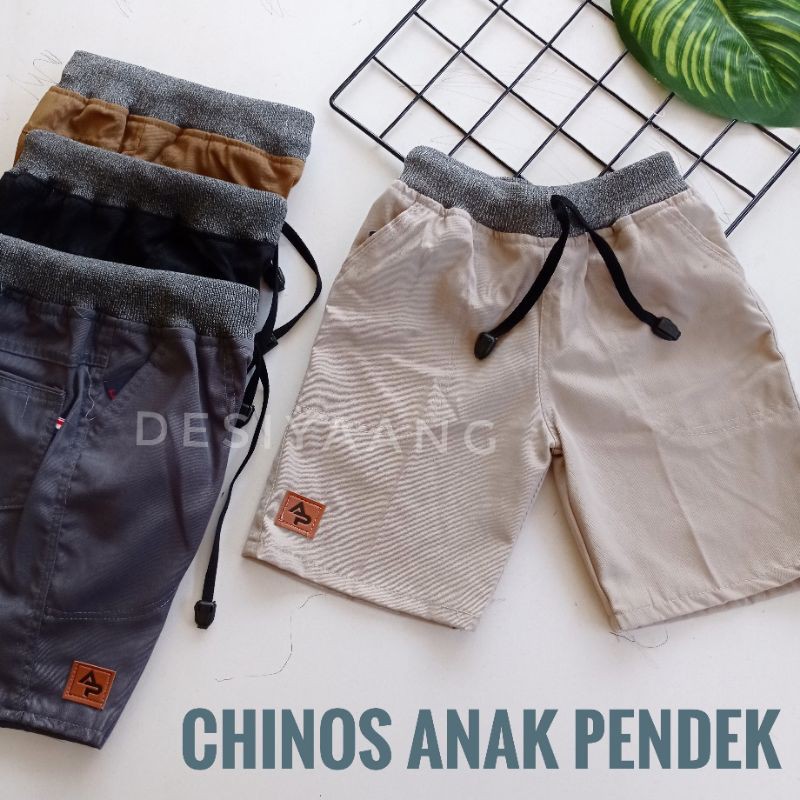 Celana Pendek Harian Anak Chinos Rib Size S M Usia 3 4 5 6 Tahun