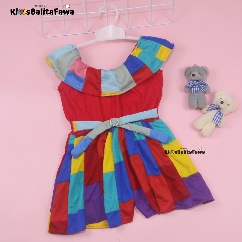 Jumpsuit April uk 1-2 Tahun / Baju Anak Perempuan Pakaian Murah Balita Cewek Adem Baju Pesta Import