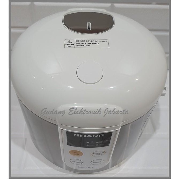 MAGIC COM DIGITAL SHARP / RICE COOKER 1.8 LIITER KS-T18TL SILVER MURAH