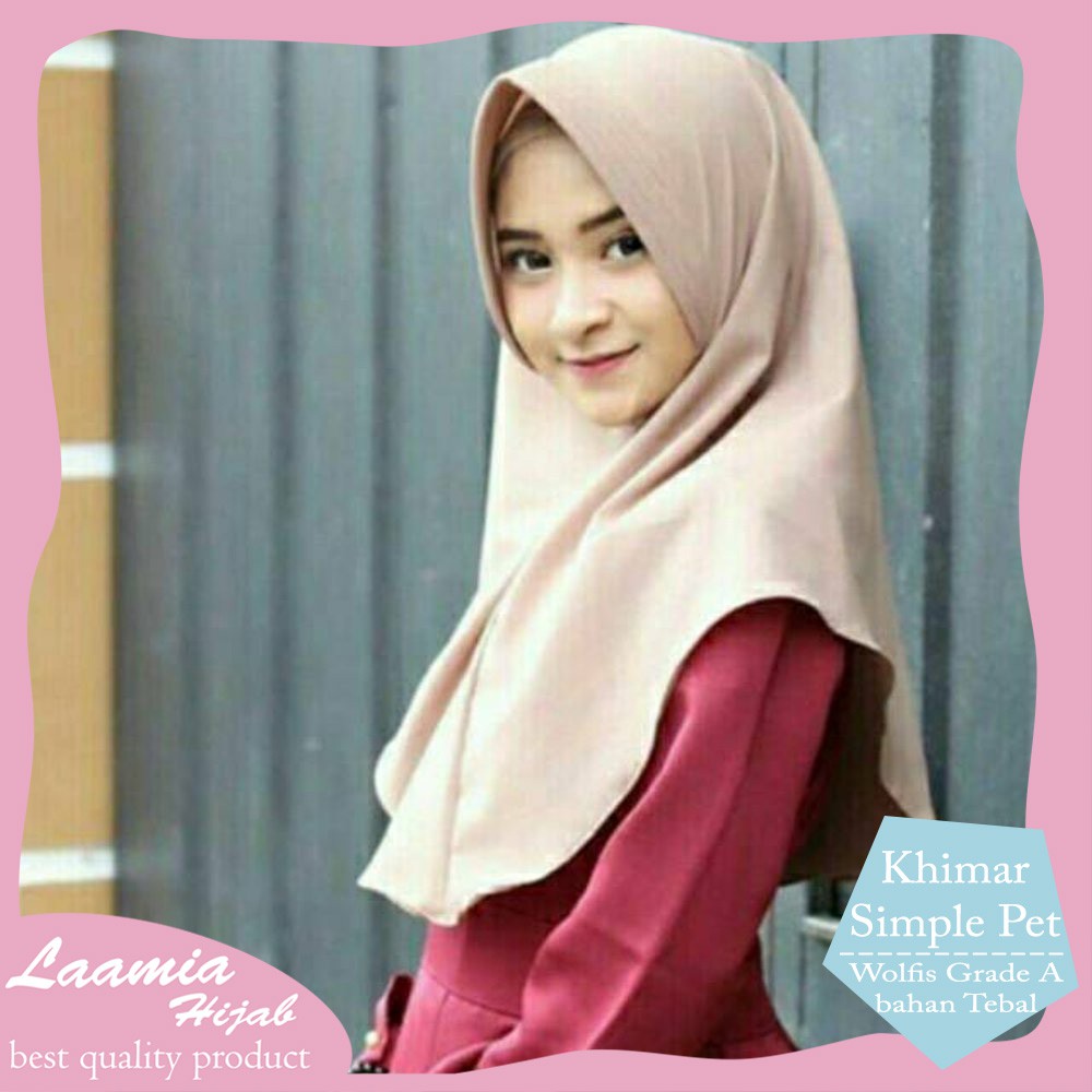 Khimar Pet Antem Jilbab Simple Kerudung Pet Hijab Instant Wolfis