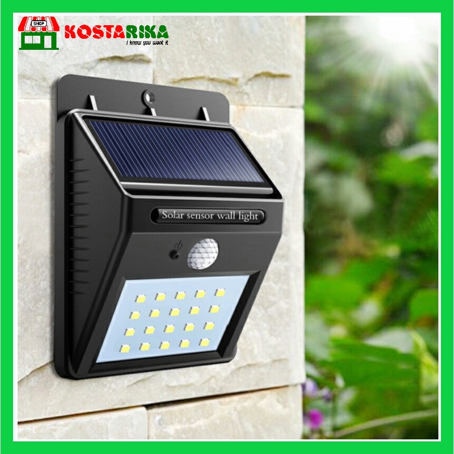 Solar Sensor Wall Light Atau Lampu Sensor Tenaga Surya LED Lampu Taman Dinding 8 20 25 dan 30 LED