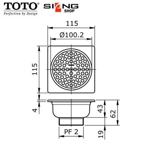 Floor Drain TOTO TX1BV1N