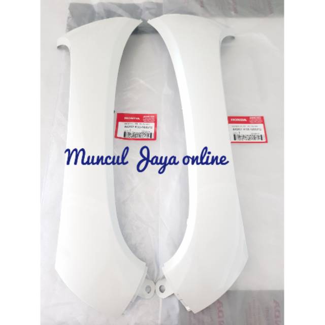 Cover Sayap Depan Kanan Kiri  Bawah Garnish Scoopy Fi eSP Putih Stylish 64202 64201-K93-N00ZQ