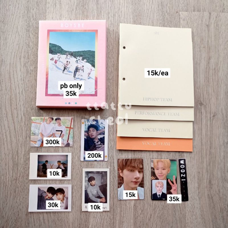 ALBUM BOYSBE PB HENGGARAE SAITAMA WONKYEOM DIAMOND EDGE HMV TRUMP POLA POLAROID BOYSWISH CARATLAND C