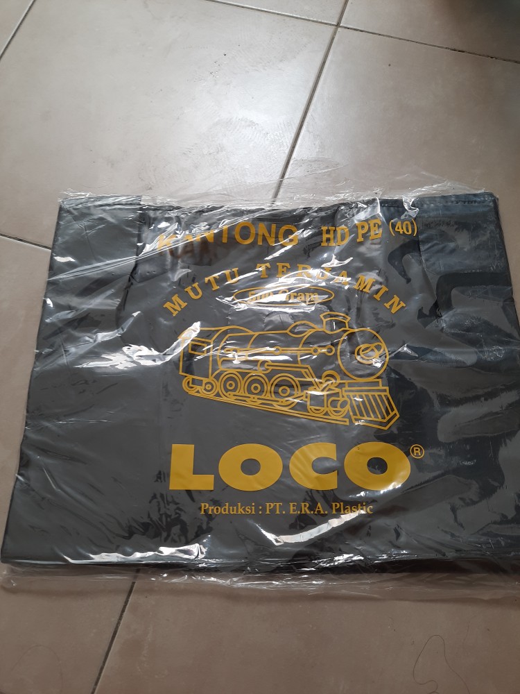 Kantong Plastik Tebal Kresek Hitam Hd Pe ( Ukuran 40 ) Loco Hdpe