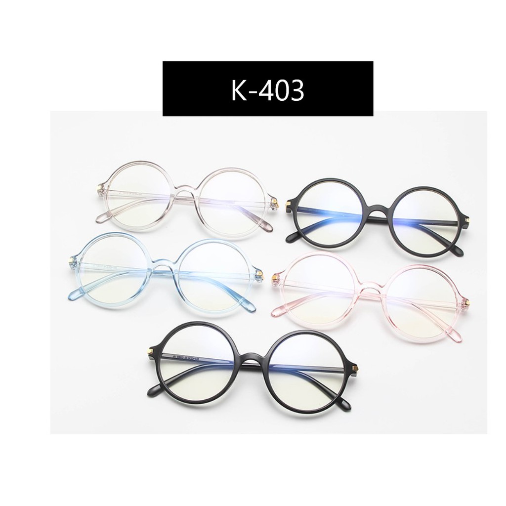 Swopply K403 Kacamata Bulat Wanita Kacamata Unisex Fashion Korea