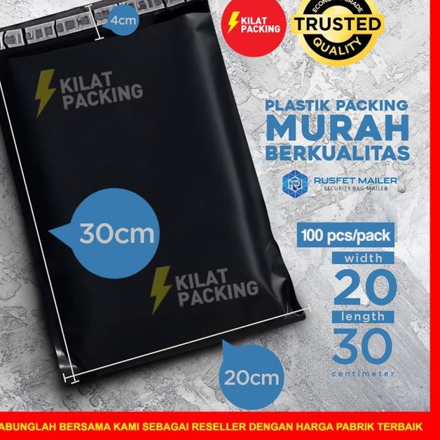 

✷ POLYMAILER EKONOMIS 20x30 - PLASTIK PACKING ONLINE MURAH ISI 100 PCS - Putih ❊