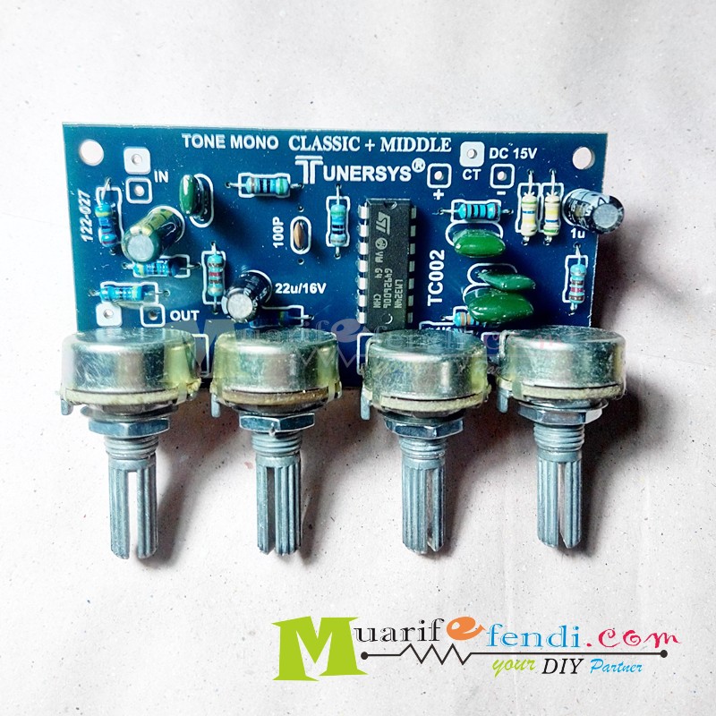 Kit Tone Control Mono TL074 084 LM324 Treble middle bass volume