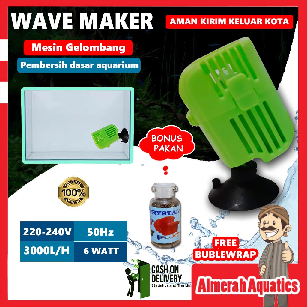 mesin kipas gelombang aquarium wave maker  aquarium aksesoris aquarium 3000L/H mesin aquarium