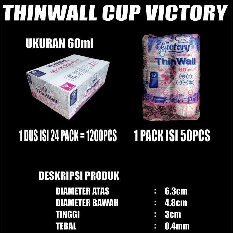 Thinwall Cup 25ml 35ml 60ml 100ml 150ml Per Pack Bulat Cup Sambel n Cup Puding Plastik Var