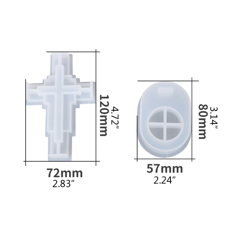 Siy Cetakan Resin Epoksi Bentuk Salib Unik Untuk Diy Holder Lilin