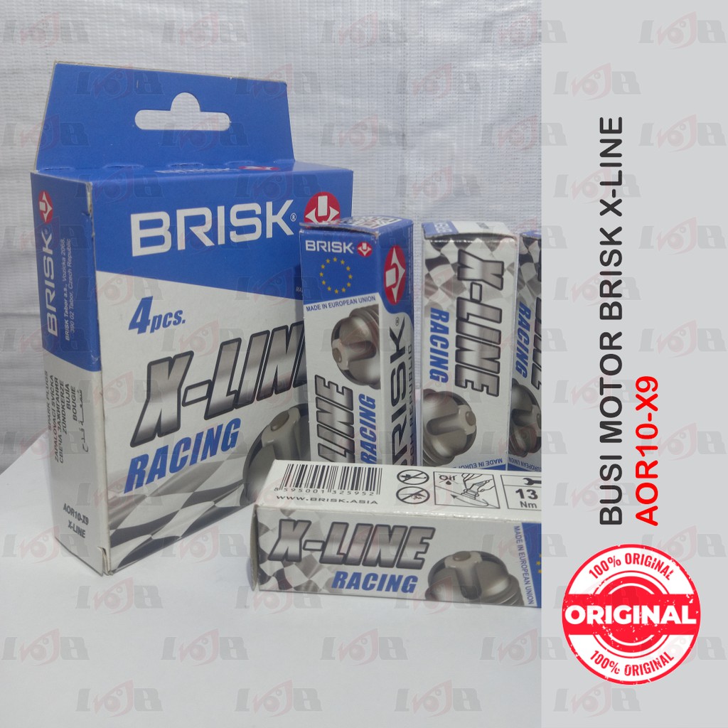 Busi Motor Brisk X-Line AOR10-X9 Beat Vario NINJA 650 GSX-R 750 YZF-R1