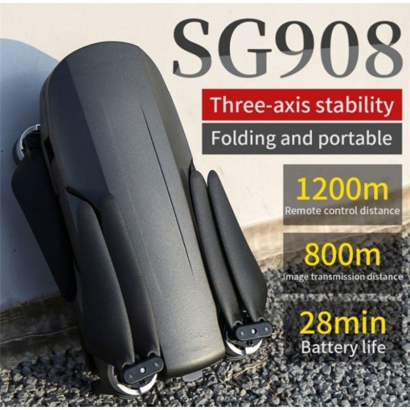 Drone SG908 GPS Gimbal 3 Axis Camera 4k + Tas