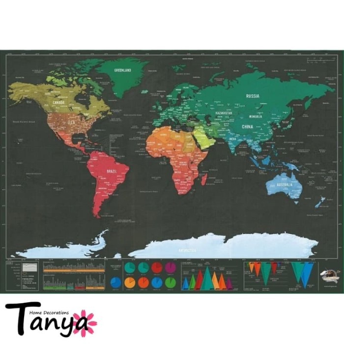 

Mars_Venus - Poster Peta Dunia Artistik Scratch Premium World Map - Geografis