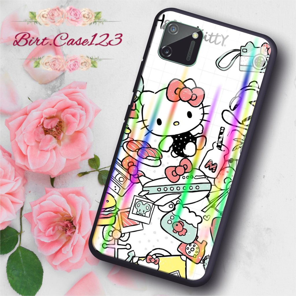 BC Case Gambar HELLO KITTY back case glass aurora vivo y91 y93 y95 y91c y71 y81 y12 y15 y17 y53 v5