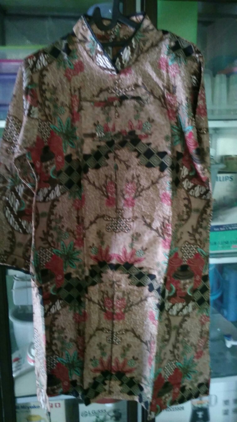 Atasan Dress Batik Wanita Sogan Tanahan Dsc05890