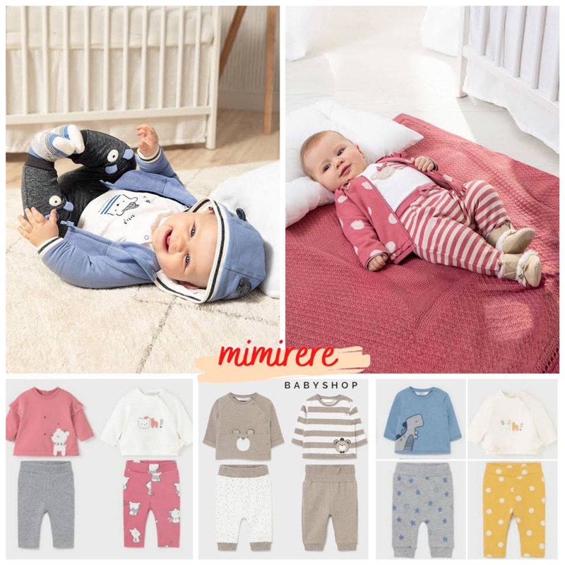 Special Collection Baby Newborn - 9bulan Catell Love 3in1 Set dan Piyama Trackpants Bayi