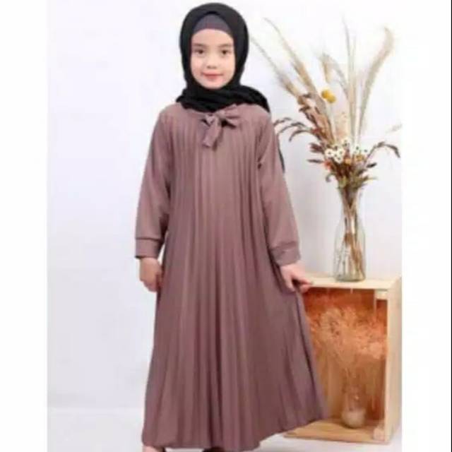 Gamis plisket anak sampai remaja