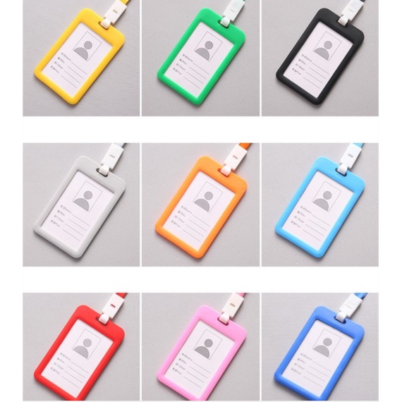 Holder ID Card Tali Nylon atau Tempat Nametag MIX