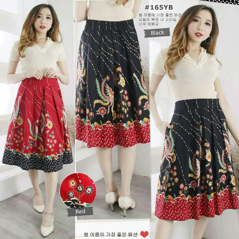 WELVA - Rok Batik Wanita Bawahan Batik Modern Wanita