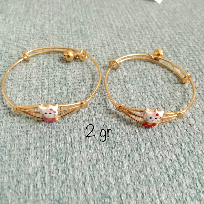 Gelang Anak Bulat Hello Kitty Emas Muda 2 Gram