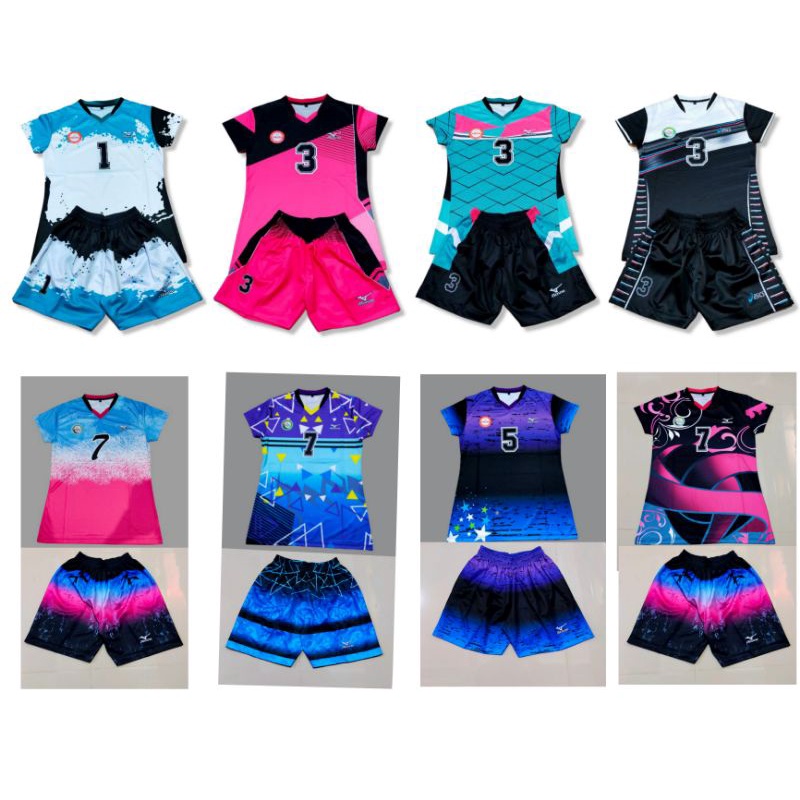 COD paket hemat setelan baju jersey voli volly cewe full printing / setelan baju voli cewe full prin