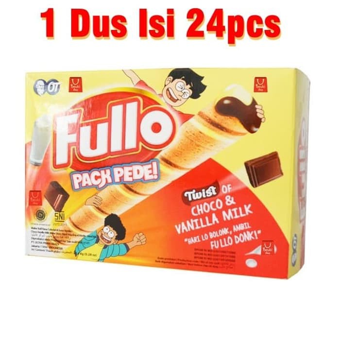 

1 dus fullo choco & vanilla milk pack pede Wafer Roll Yang 24pcs