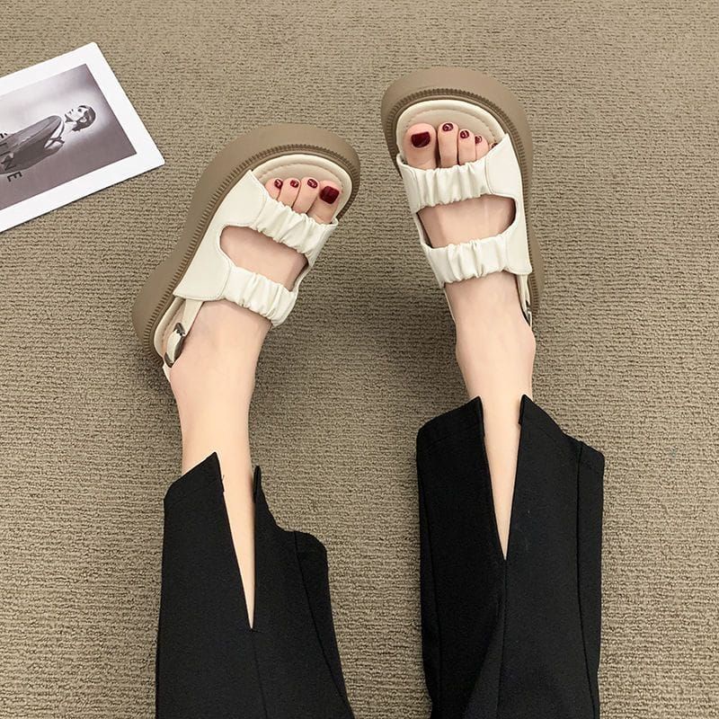 [COZY] Gisella Sandal Wedges Tali Korea Fashion Wanita Import