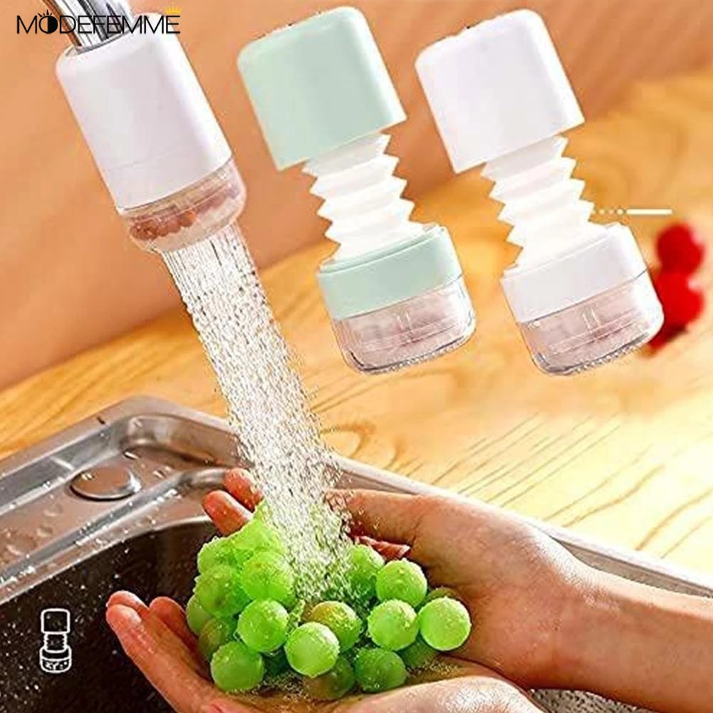 360 Adjustable Flexible Kitchen Faucet Tap Extender / Splash-Proof Water Filter Outlet Head / Water Saving Sprayer Filter Diffuser