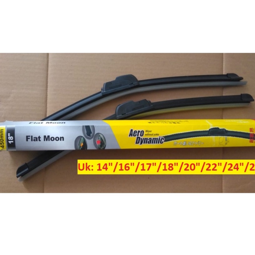 Wiper Kipas Kaca - Flat Moon Banana Aerofit Framles Pisang - Harga untuk satu 1pcs