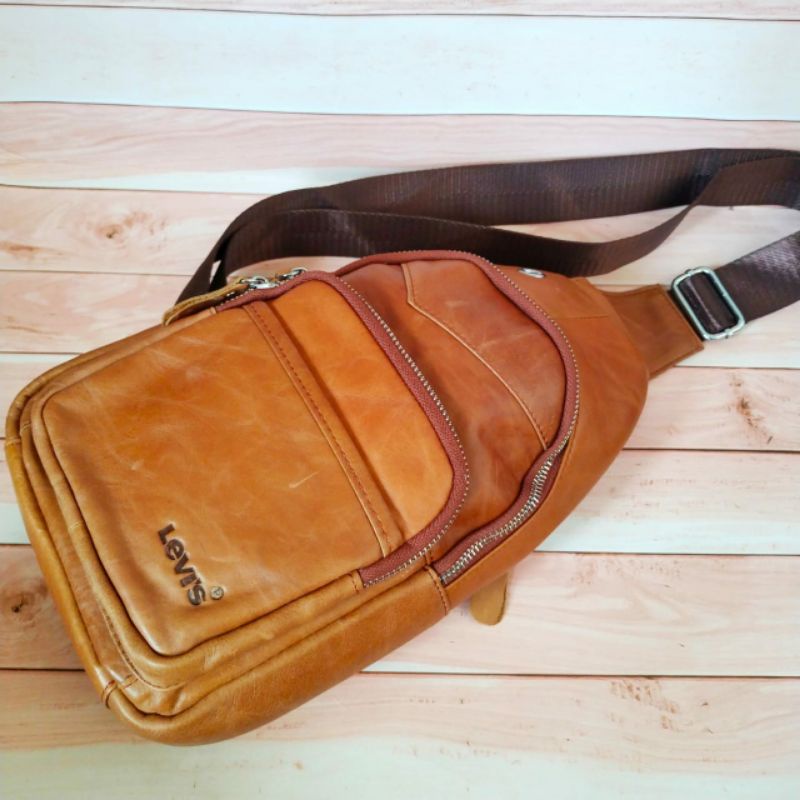 Tas Slempang Kulit Asli/Tas Kulit Sling bag