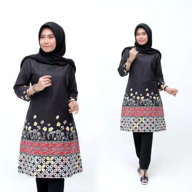 Terlaris Serut Genes Jelita Tunic Navbor Yelbor Whitbor Creambor Tunik Batik Modern Hrb030 Dolbi Dob