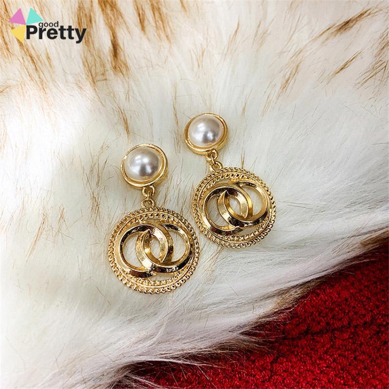 Anting-Anting Fashion Gaya Istana Anting-Anting Mutiara Anting-Anting Wanita Anting-Anting Kepribadian - PD