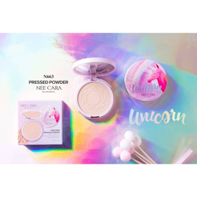 NEE CARA Unicorn Pressed Powder #N663 Thailand / Compact / Bedak Padat / Silky Smooth Oil Absorbing