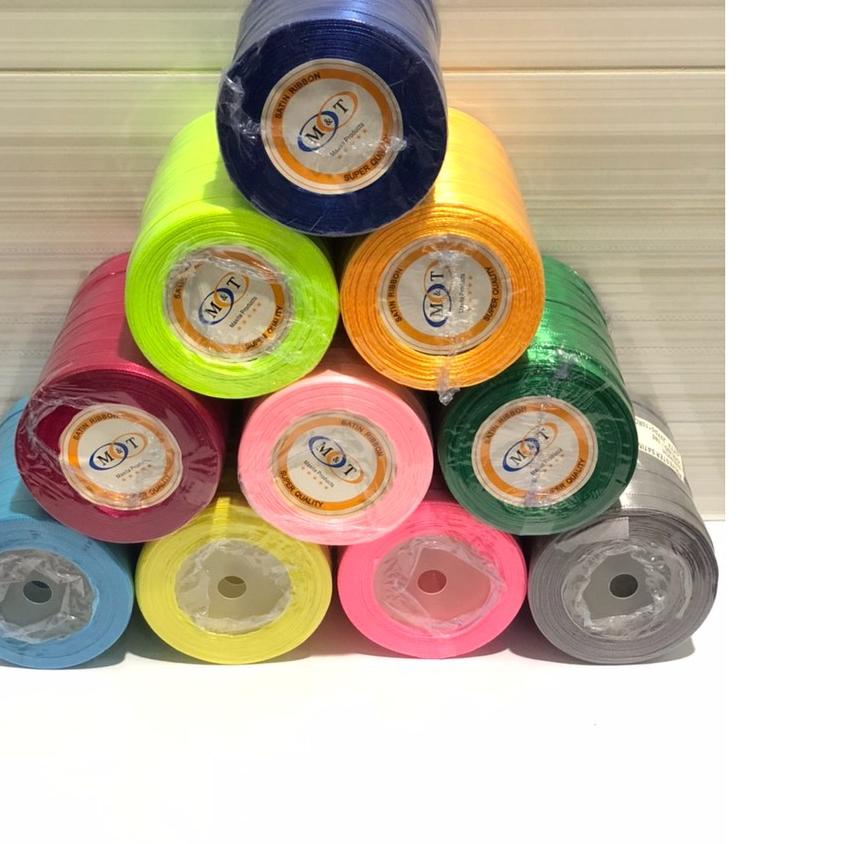 

Pita satin 3/8” / Pita bahan 1 cm isi 10 roll / Satin Ribbon