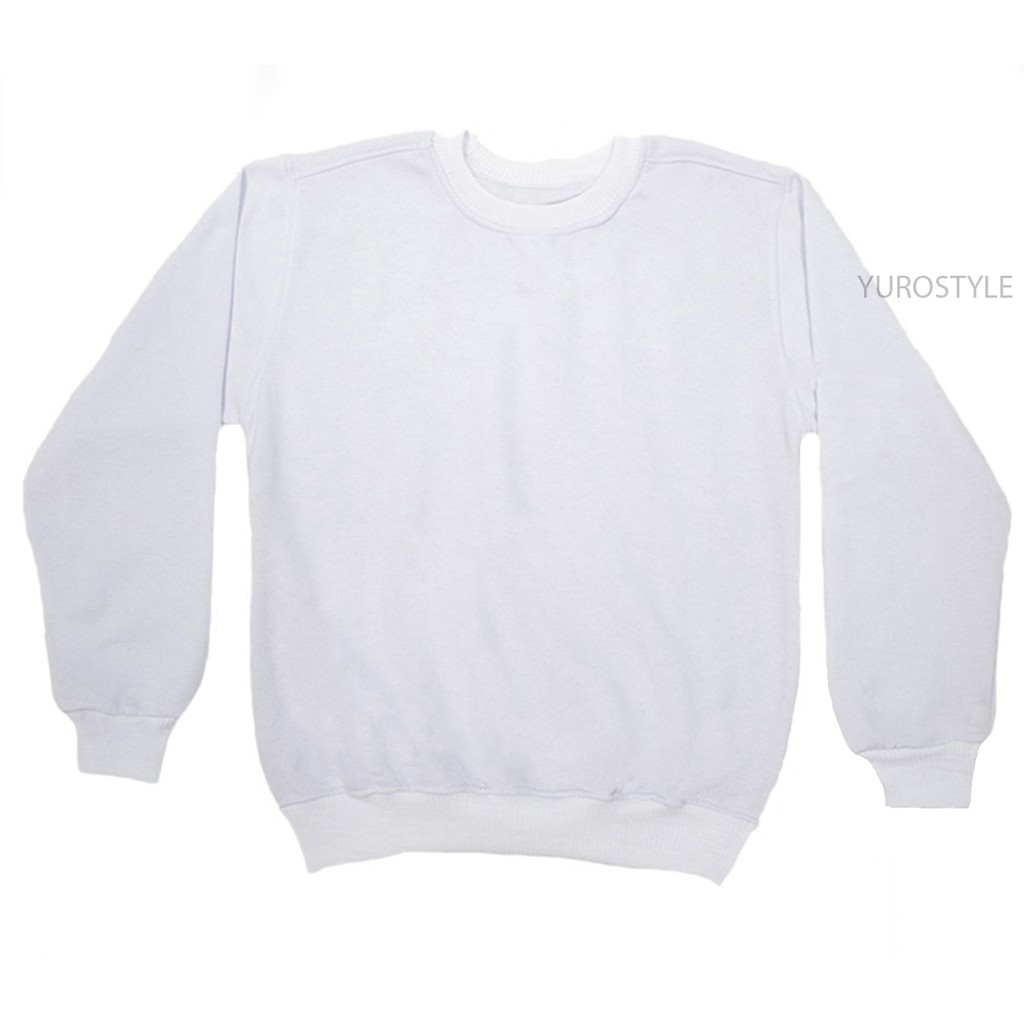 SWEATERPOLOS BASIC SWEATER POLOS SIZE M-XXL ( PRIA & WANITA )-PUTIH