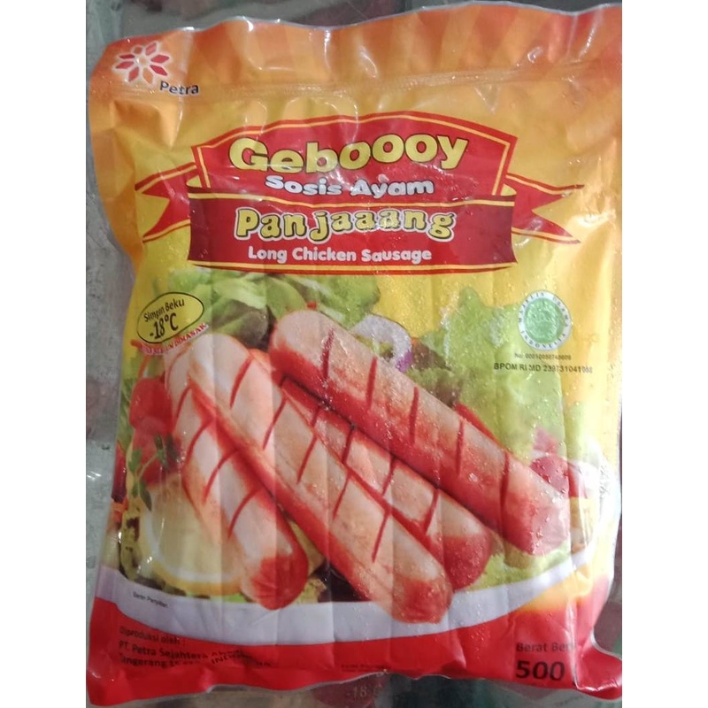 

GEBOOOY SOSIS AYAM PANJANG 500 GR ISI 15 / GEBOY / GEBOOY