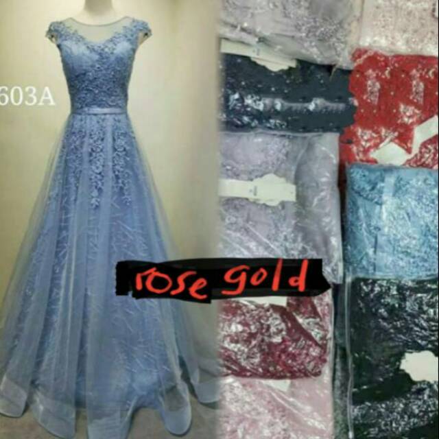 Gaun pesta rosegold