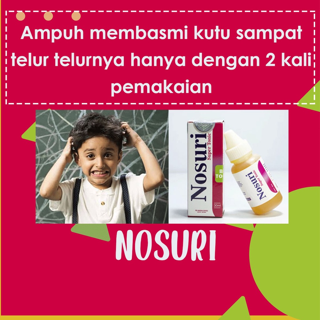 NOSURI Obat Kutu Rambut Manusia Pembasmi Telur Kutu Ketombe Tonic Rambut Kutuan Bahan Herbal Natural